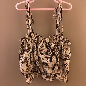 Snake print tank top